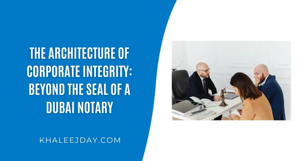 The Architecture of Corporate Integrity Beyond the Seal of a Dubai Notary