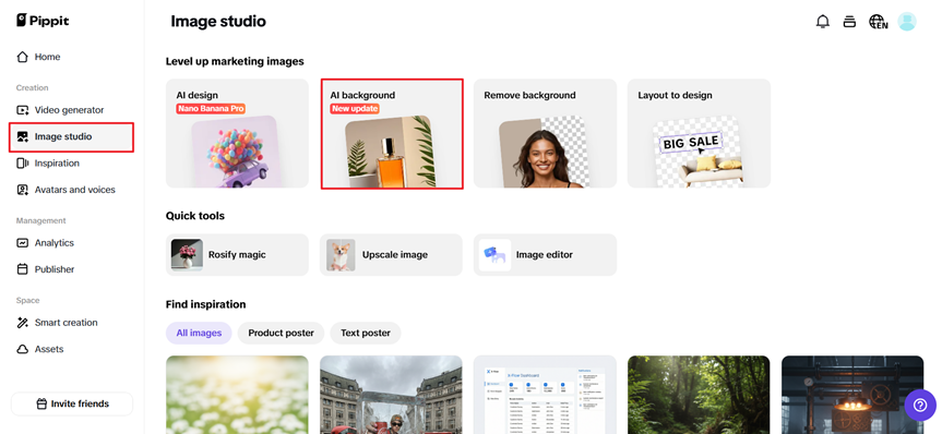 Upload images from links or your devices