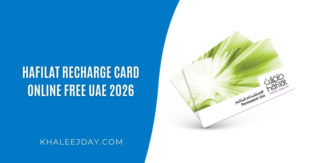 Hafilat Recharge Card Online Free UAE 2026