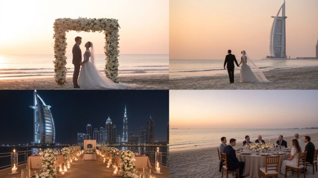 Beach Wedding Dubai and Dubai Gala Dinner